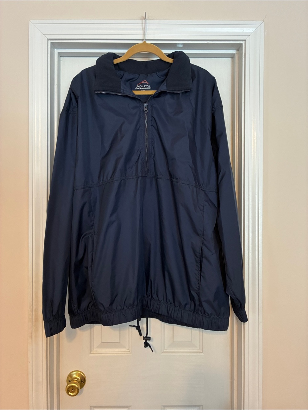 Men's XXL Acuity Navy Half-Zip Windbreaker Pullover